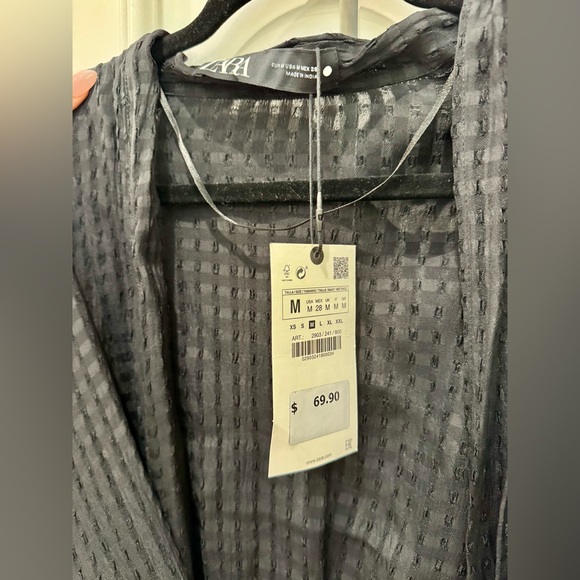 BNWT Zara fringe Kimono Style top - Picture 4 of 4